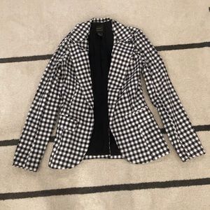Forever 21 Gingham Black & White Blazer Size Small